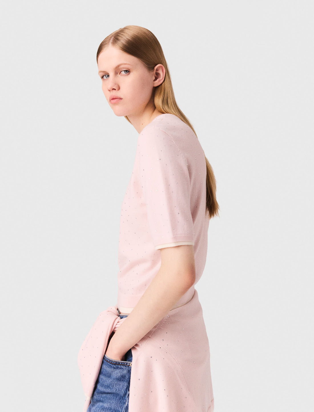 Jersey 100% lana de manga corta