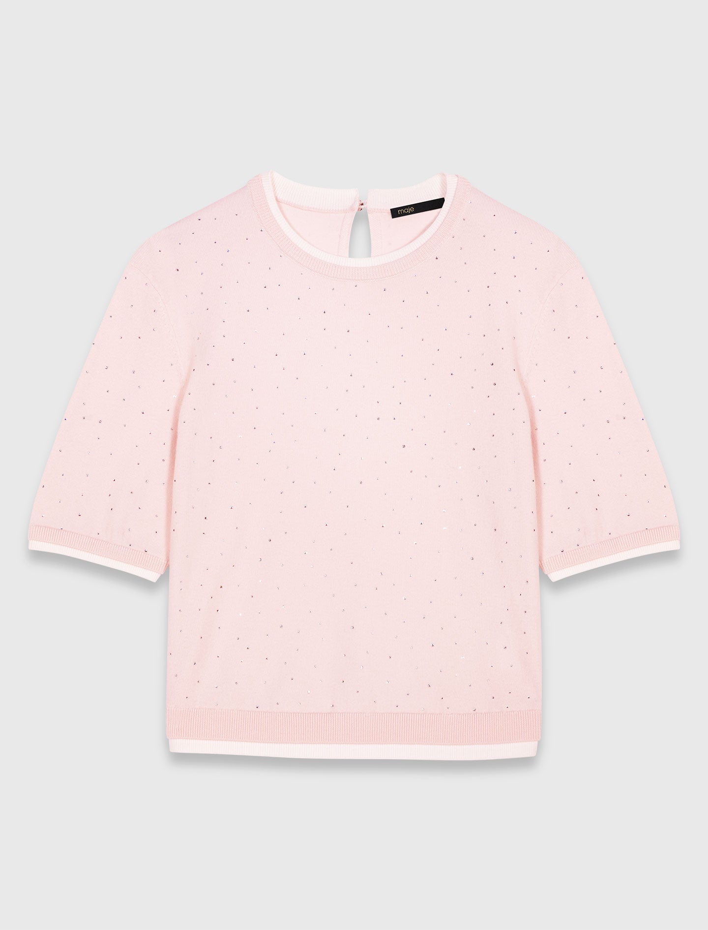 Jersey 100% lana de manga corta