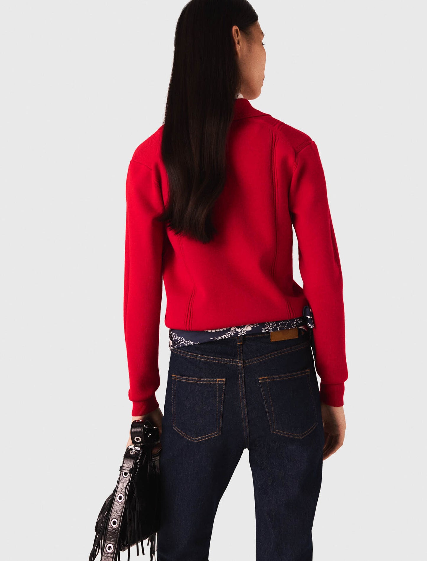 Jersey cuello polo con bordado
