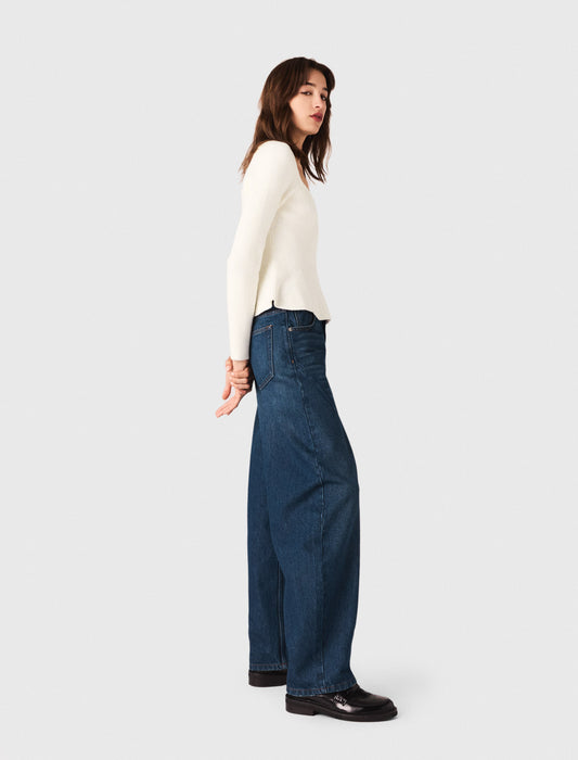 Jersey con talle peplum