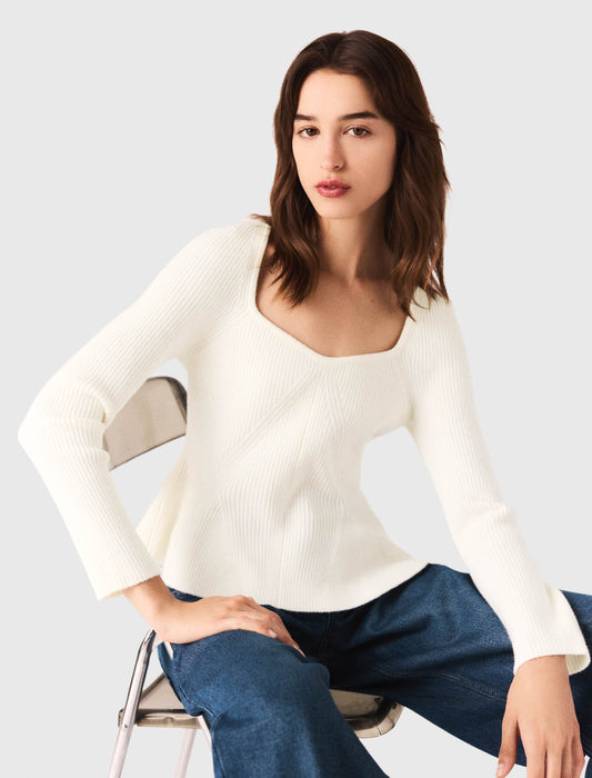 Jersey con talle peplum