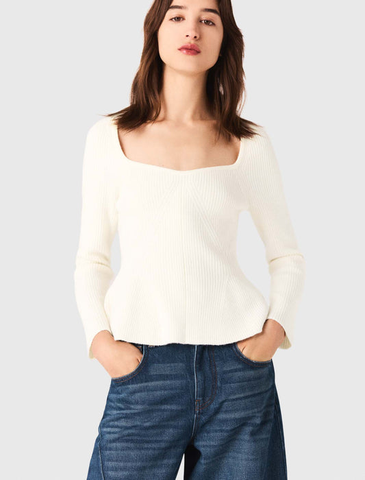 Jersey con talle peplum