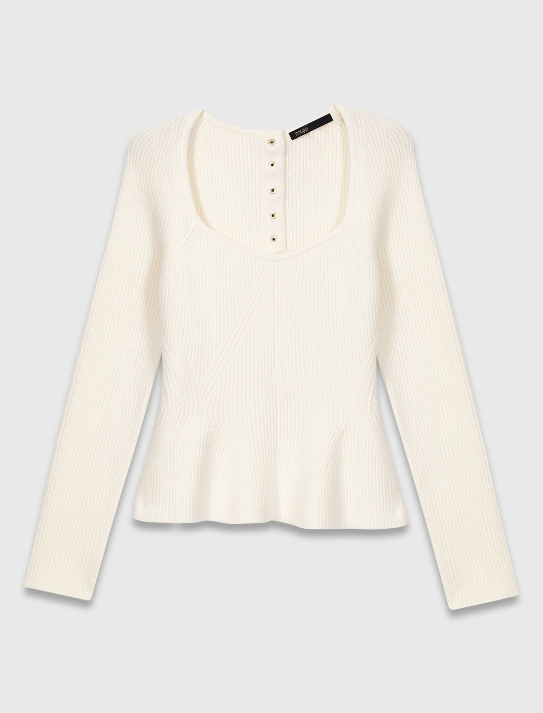 Jersey con talle peplum