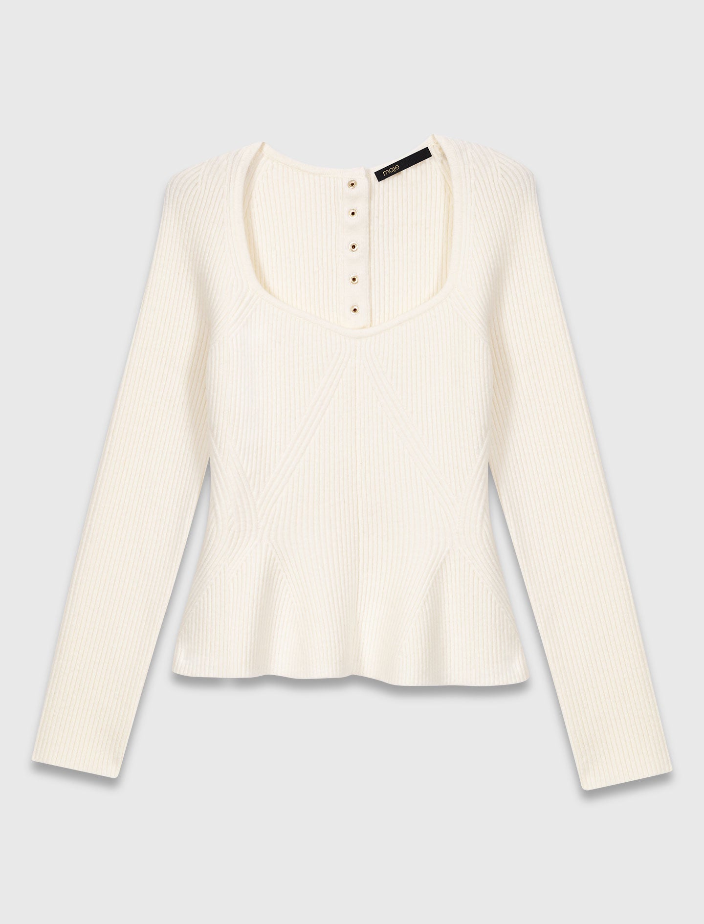 Jersey con talle peplum