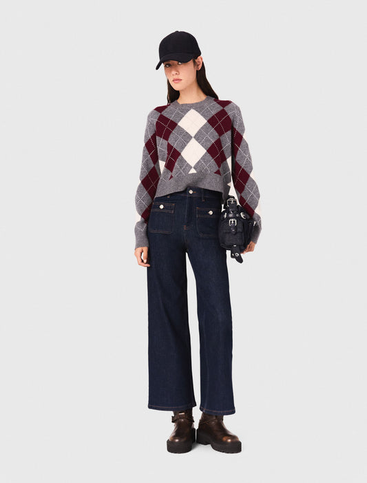 Jersey corto con motivo argyle