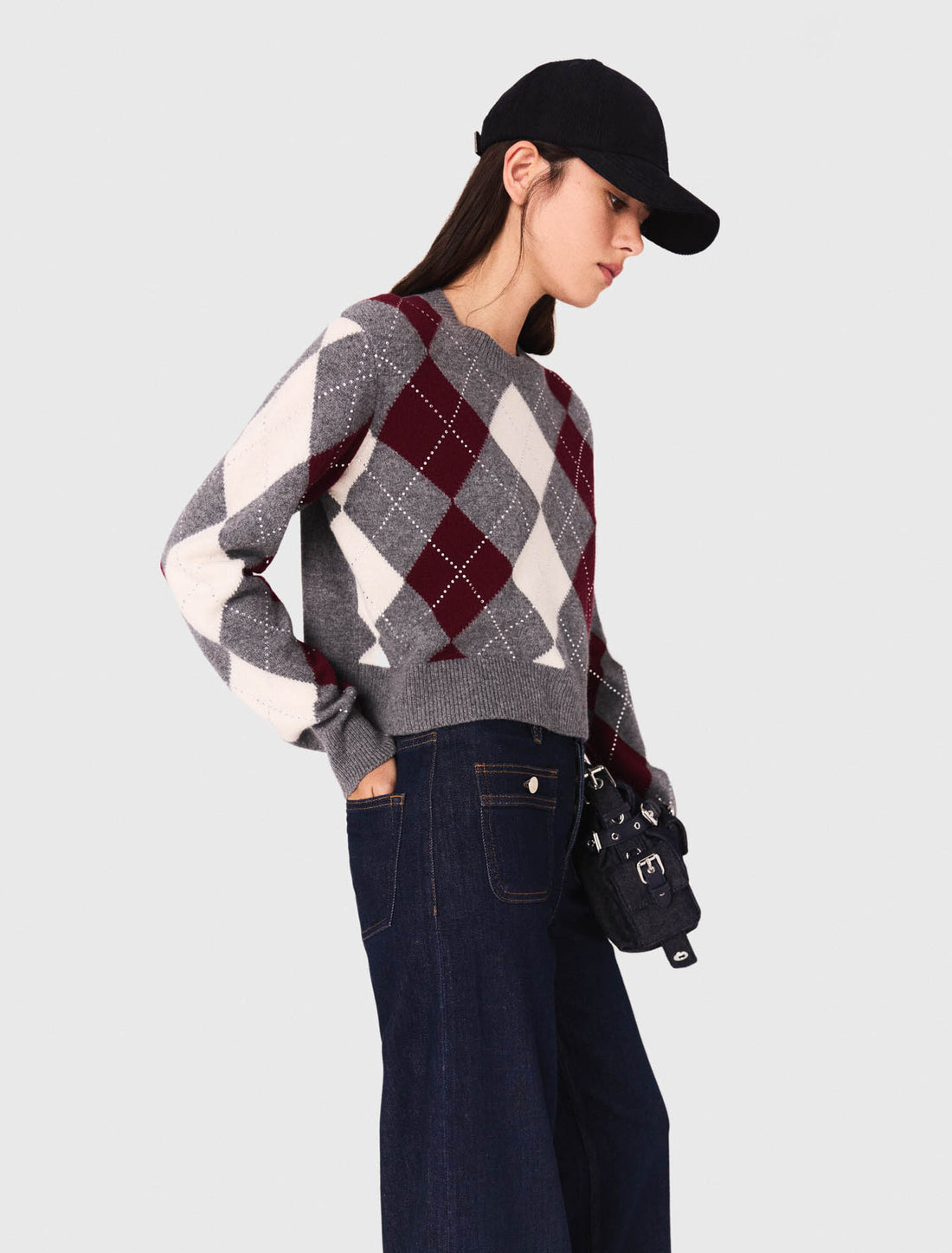 Jersey corto con motivo argyle