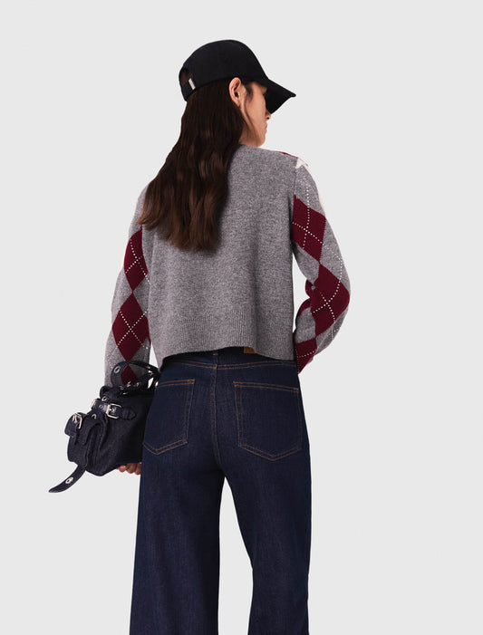 Jersey corto con motivo argyle