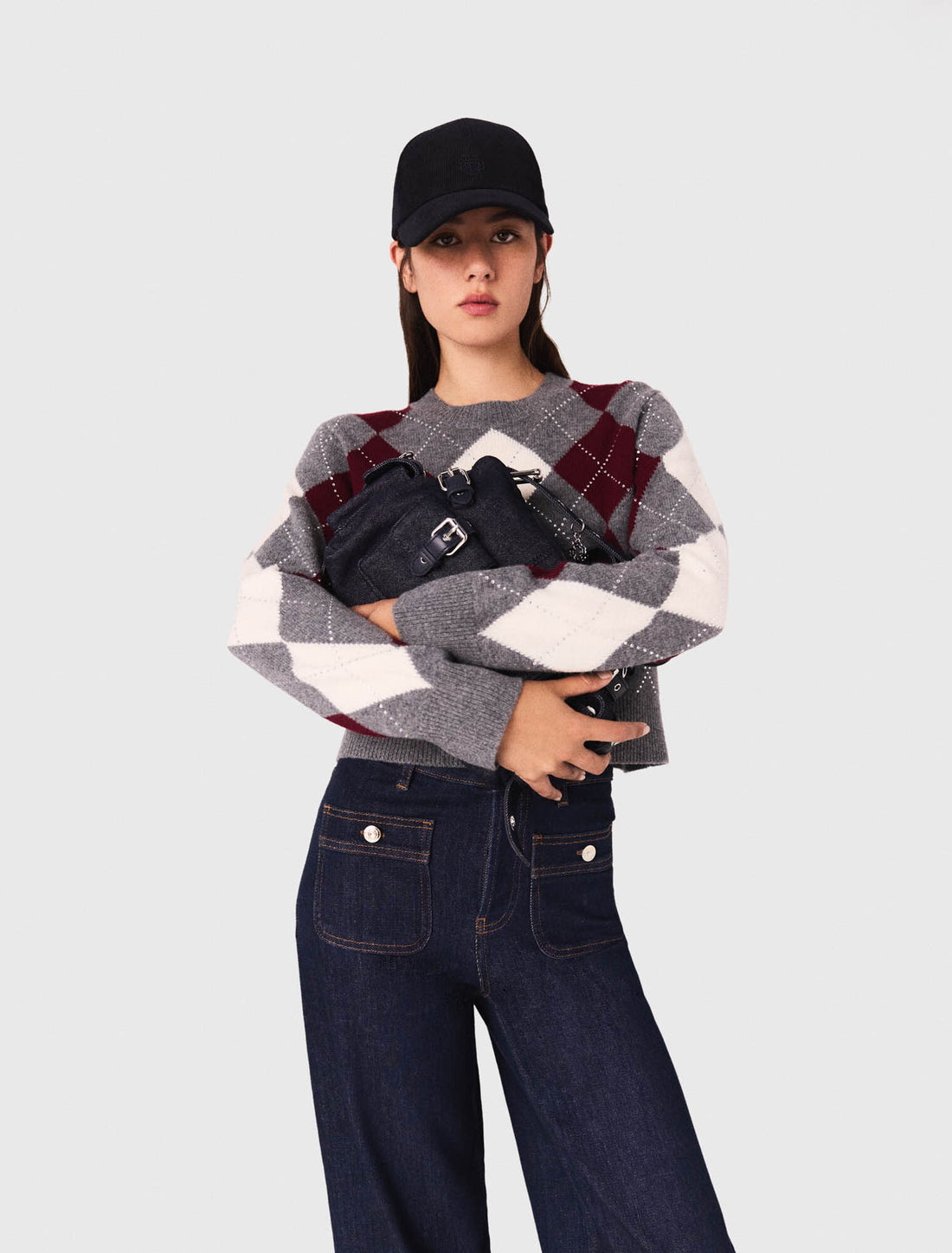 Jersey corto con motivo argyle