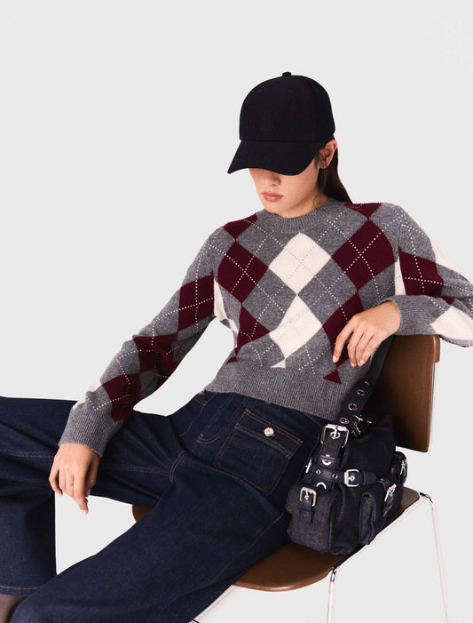 Jersey corto con motivo argyle