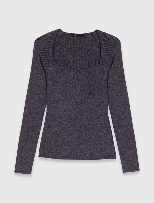 Jersey de punto de canalé