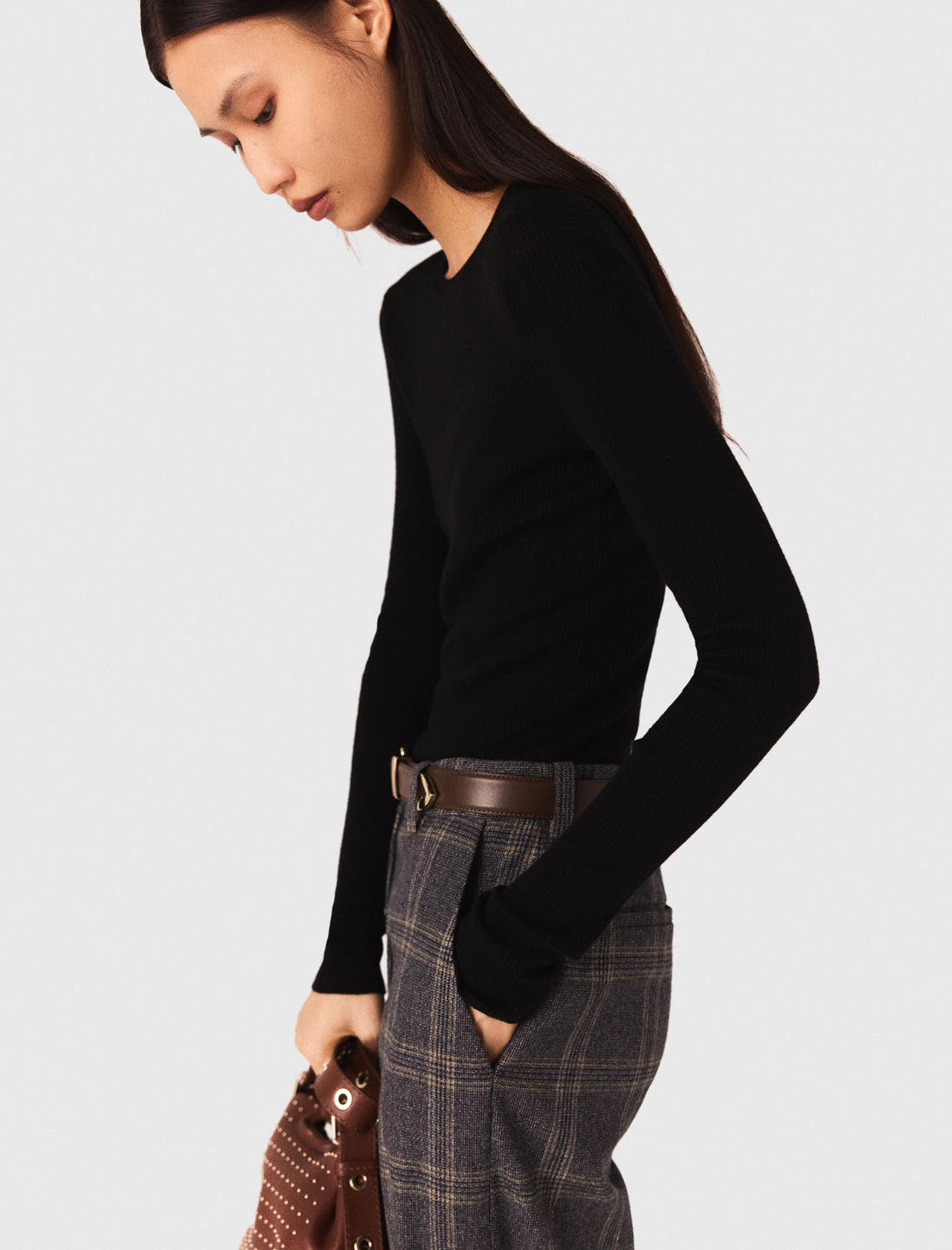 Jersey de cuello redondo segunda piel