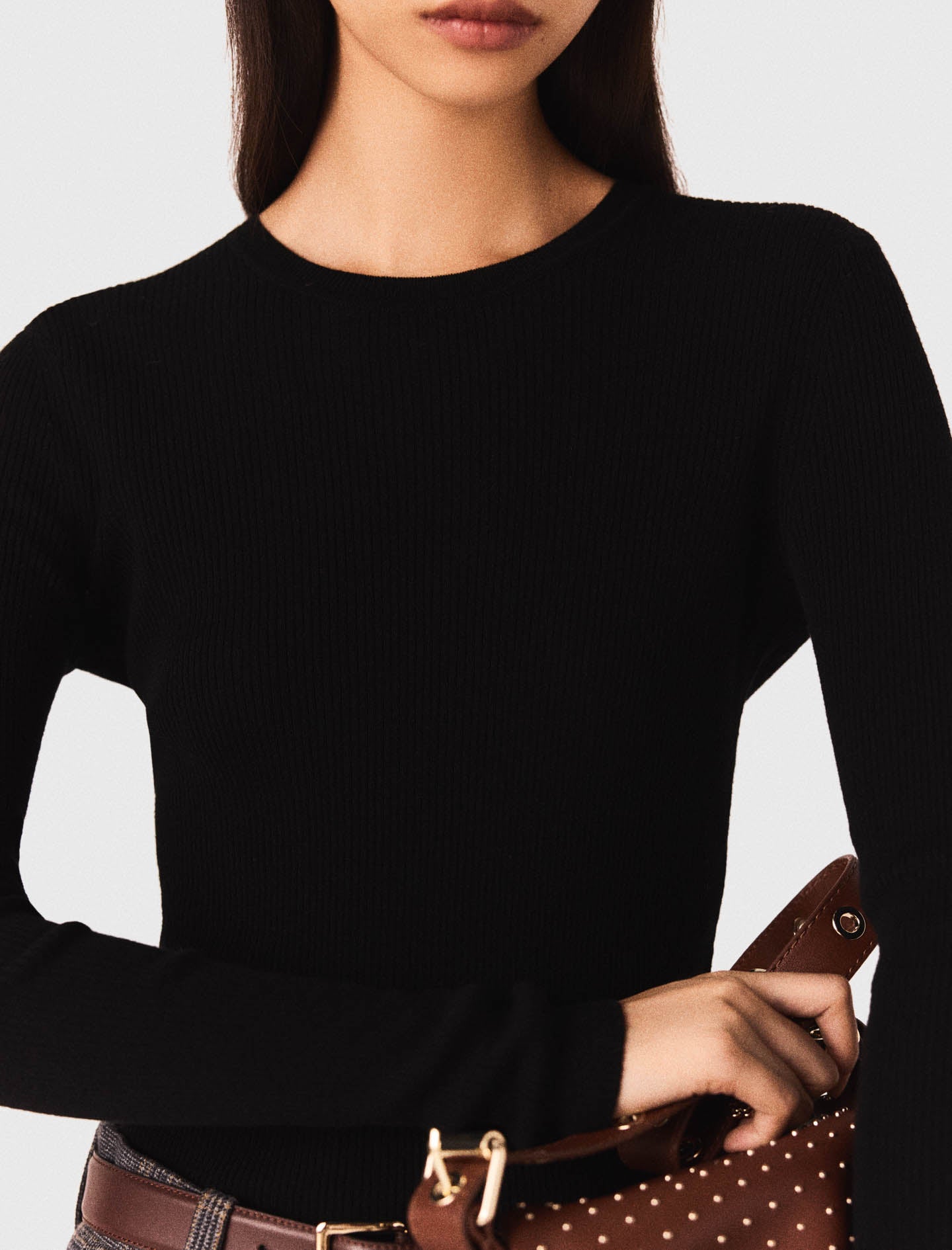 Jersey de cuello redondo segunda piel