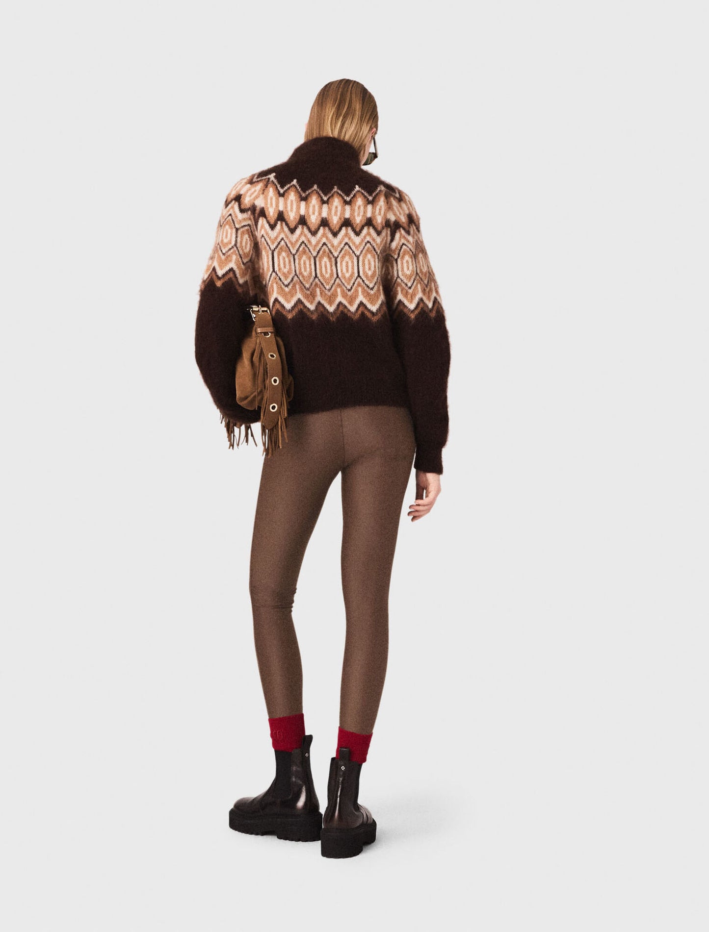 Jersey Fairisle con cuello alto