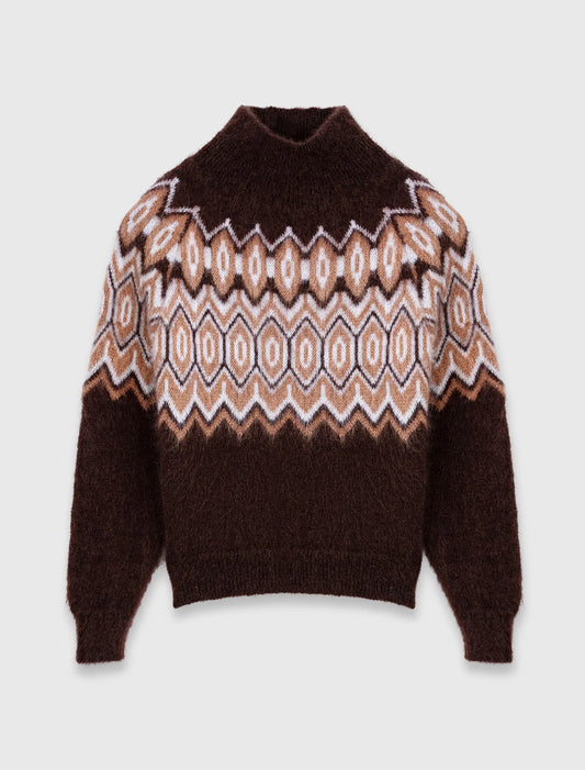 Jersey Fairisle con cuello alto