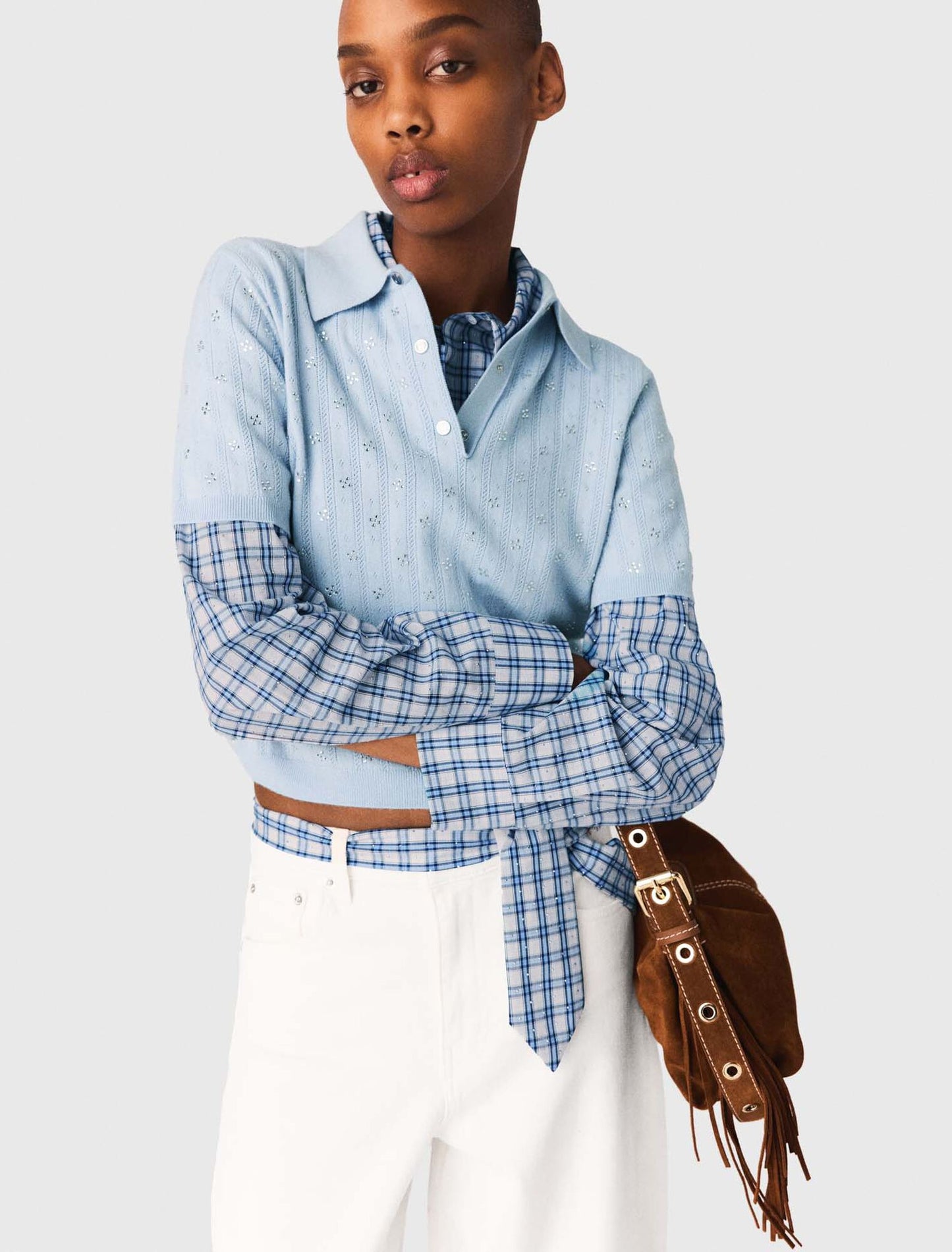 Jersey corto con strass