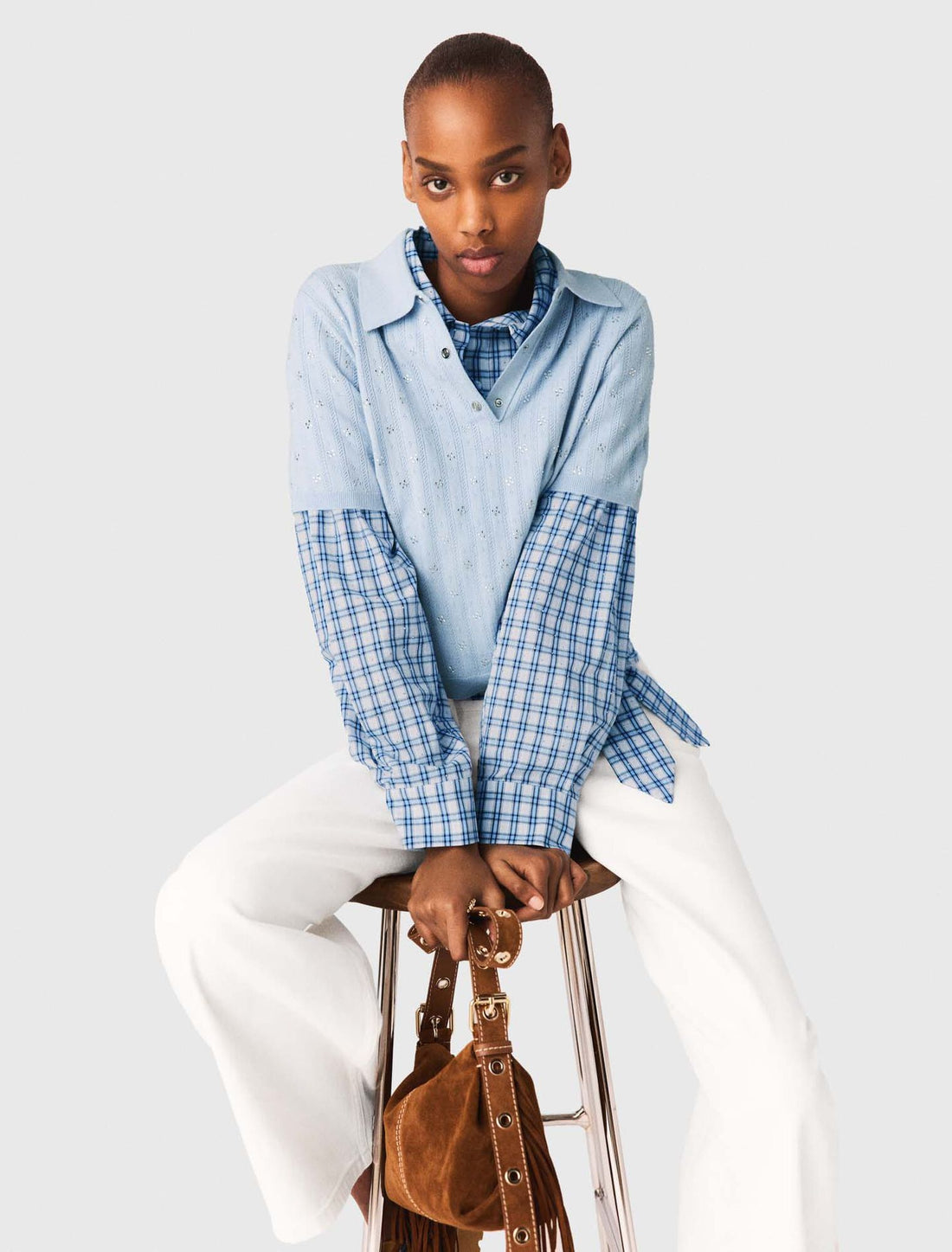 Jersey corto con strass