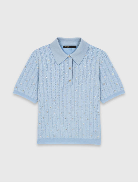 Jersey corto con strass