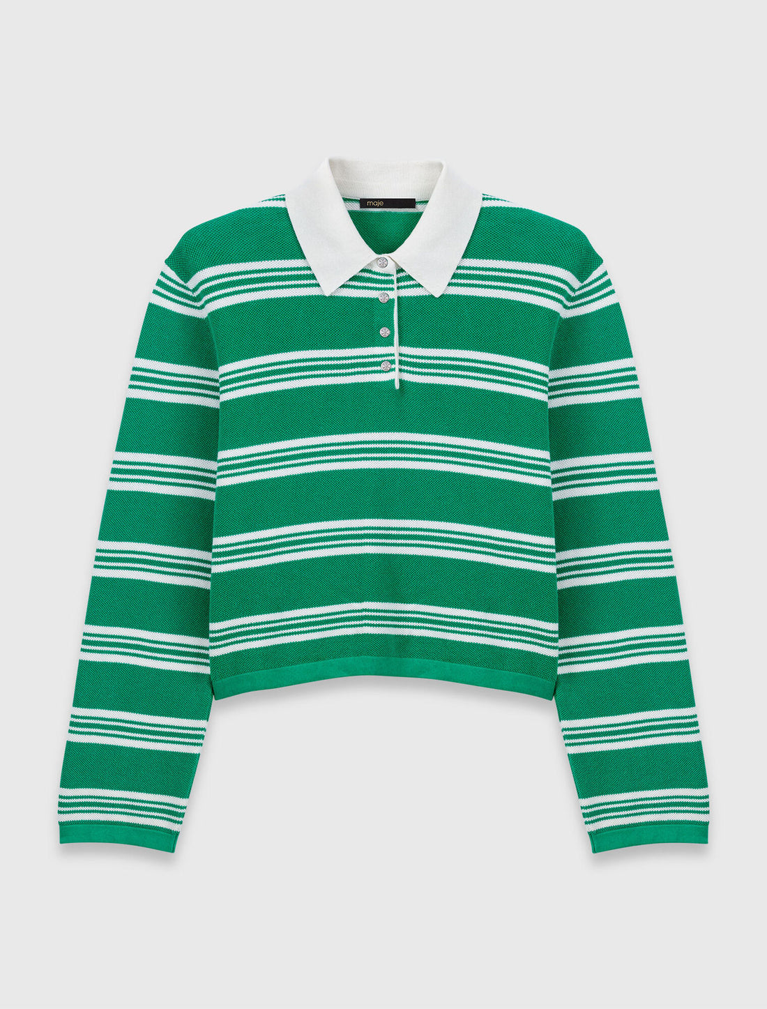 Jersey polo corto a rayas