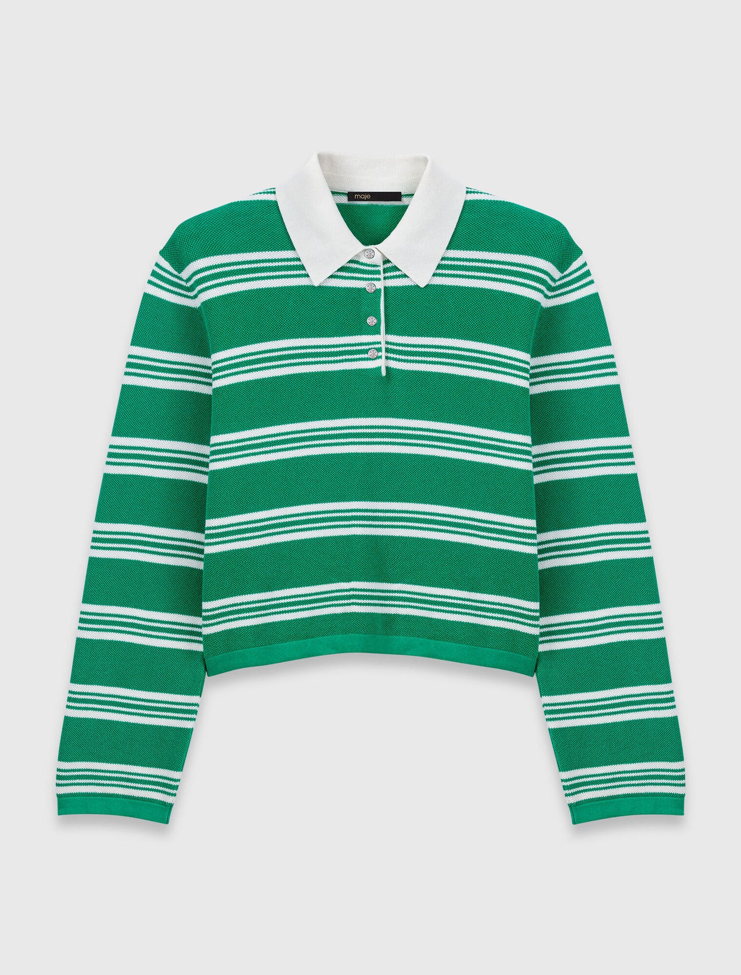 Jersey polo corto a rayas
