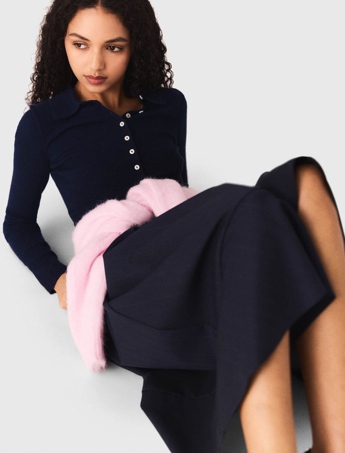 Jersey de canalé cuello polo