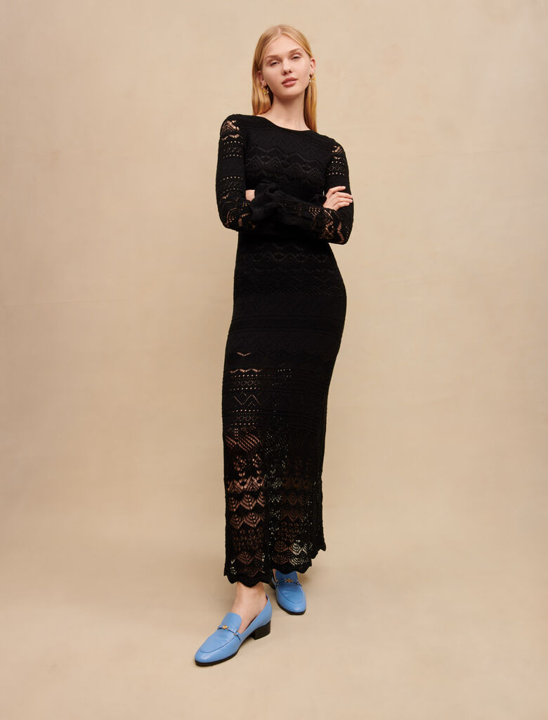 Vestido largo a crochet