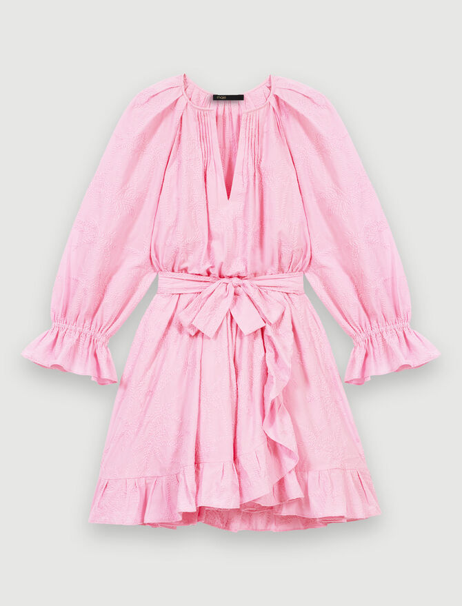 Vestido corto con volantes