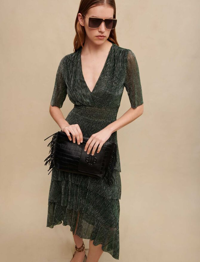 Vestido de fibras metalizadas