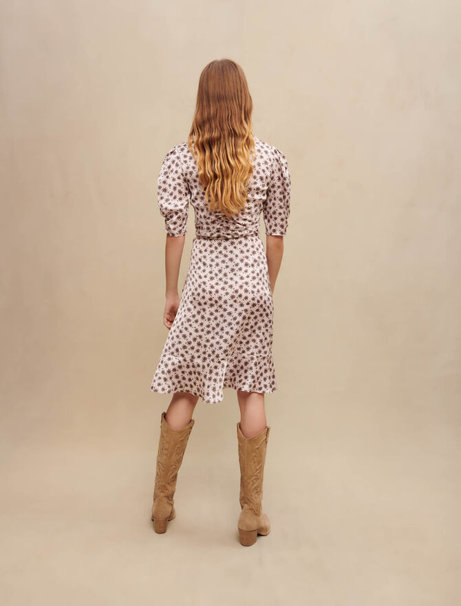 Vestido con estampado de palmeras