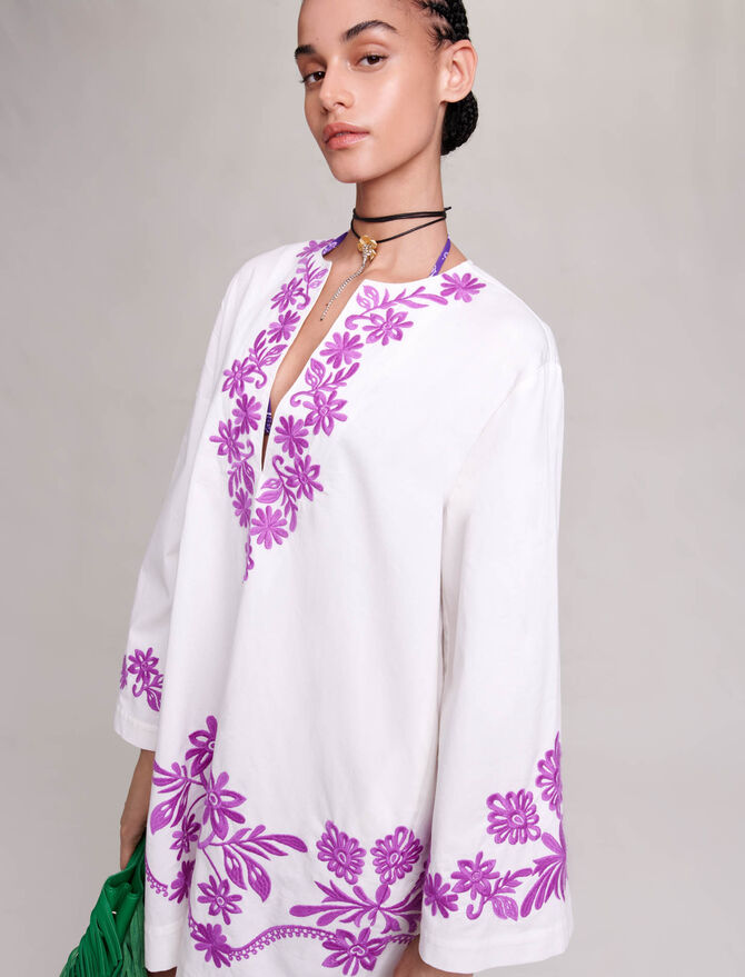 Vestido túnica bordado