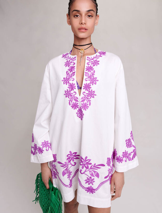 Vestido túnica bordado