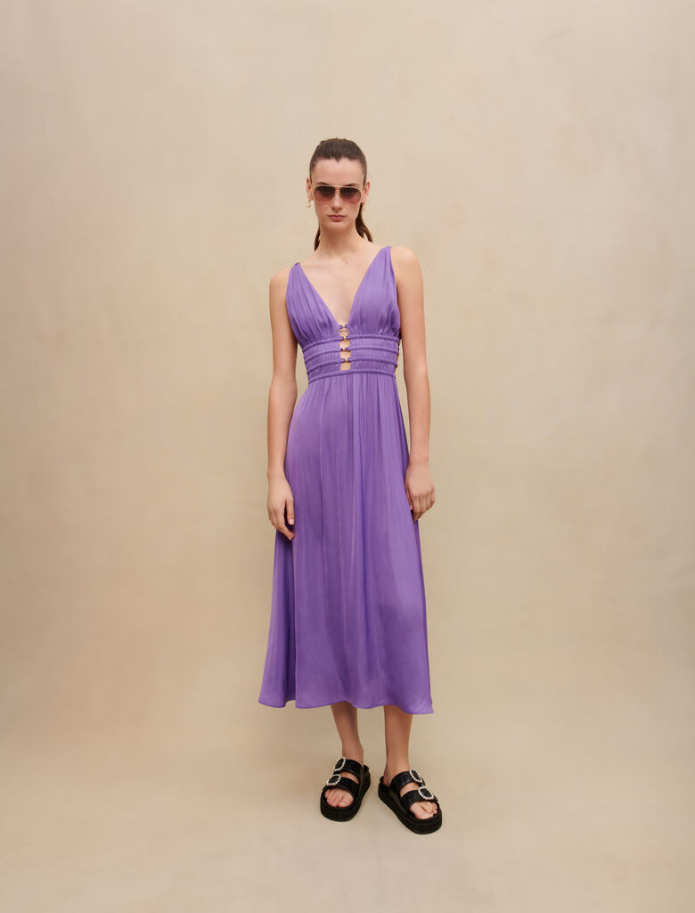 Vestido largo satinado