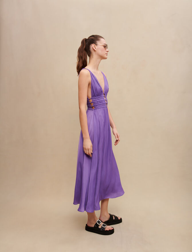 Vestido largo satinado