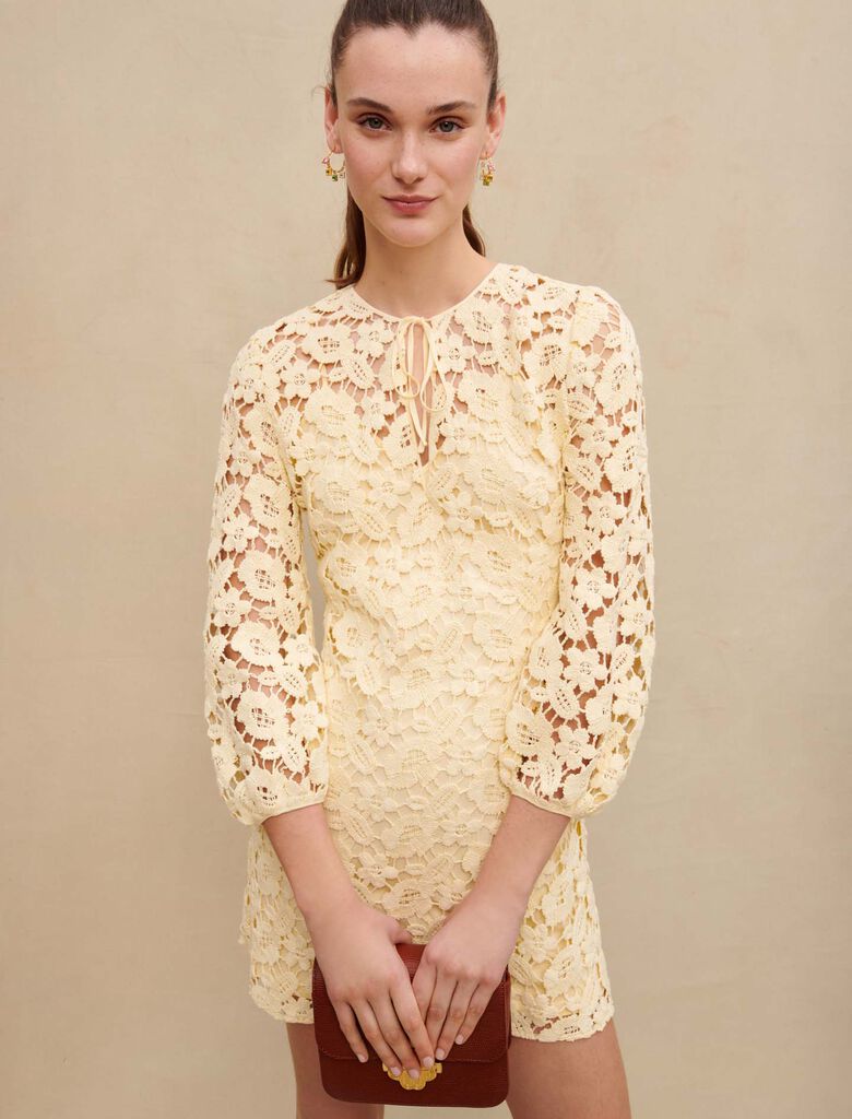 Vestido corto de ganchillo