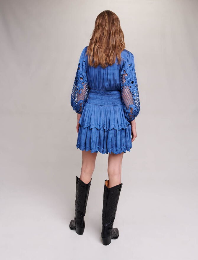 Vestido corto satinado
