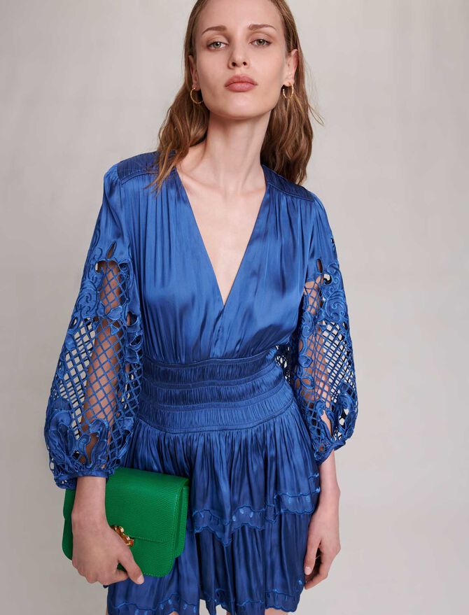 Vestido corto satinado