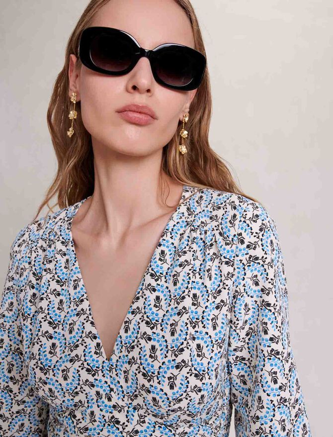 Vestido corto de crepé