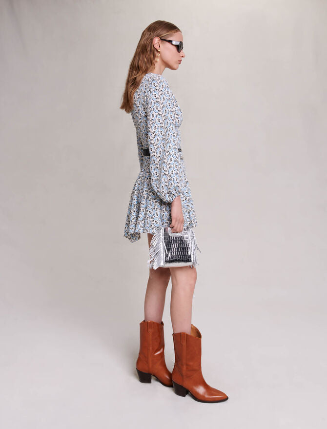 Vestido corto de crepé