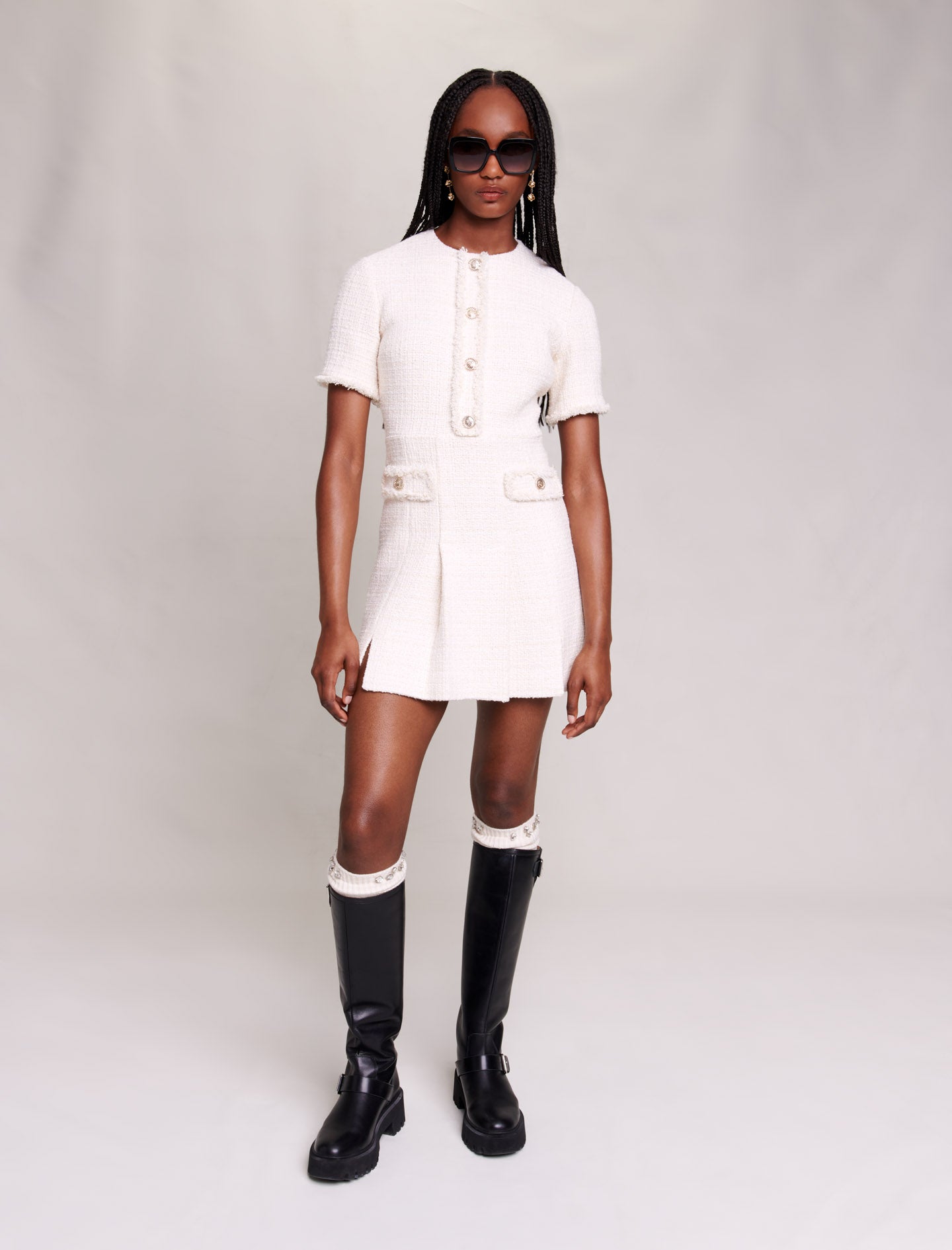 Vestido corto de tweed