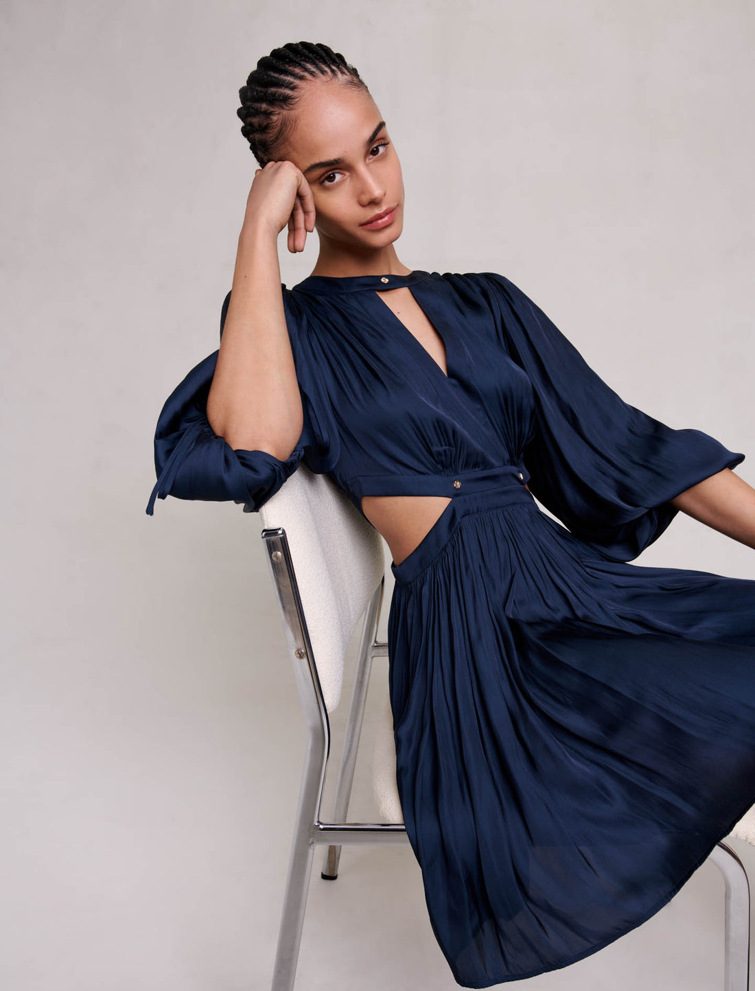 Vestido Risor Azul Marino Maje