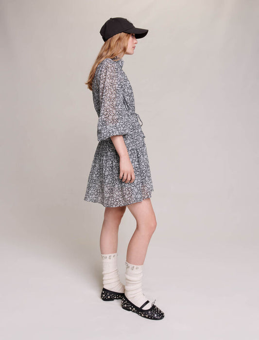 Vestido corto con estampado