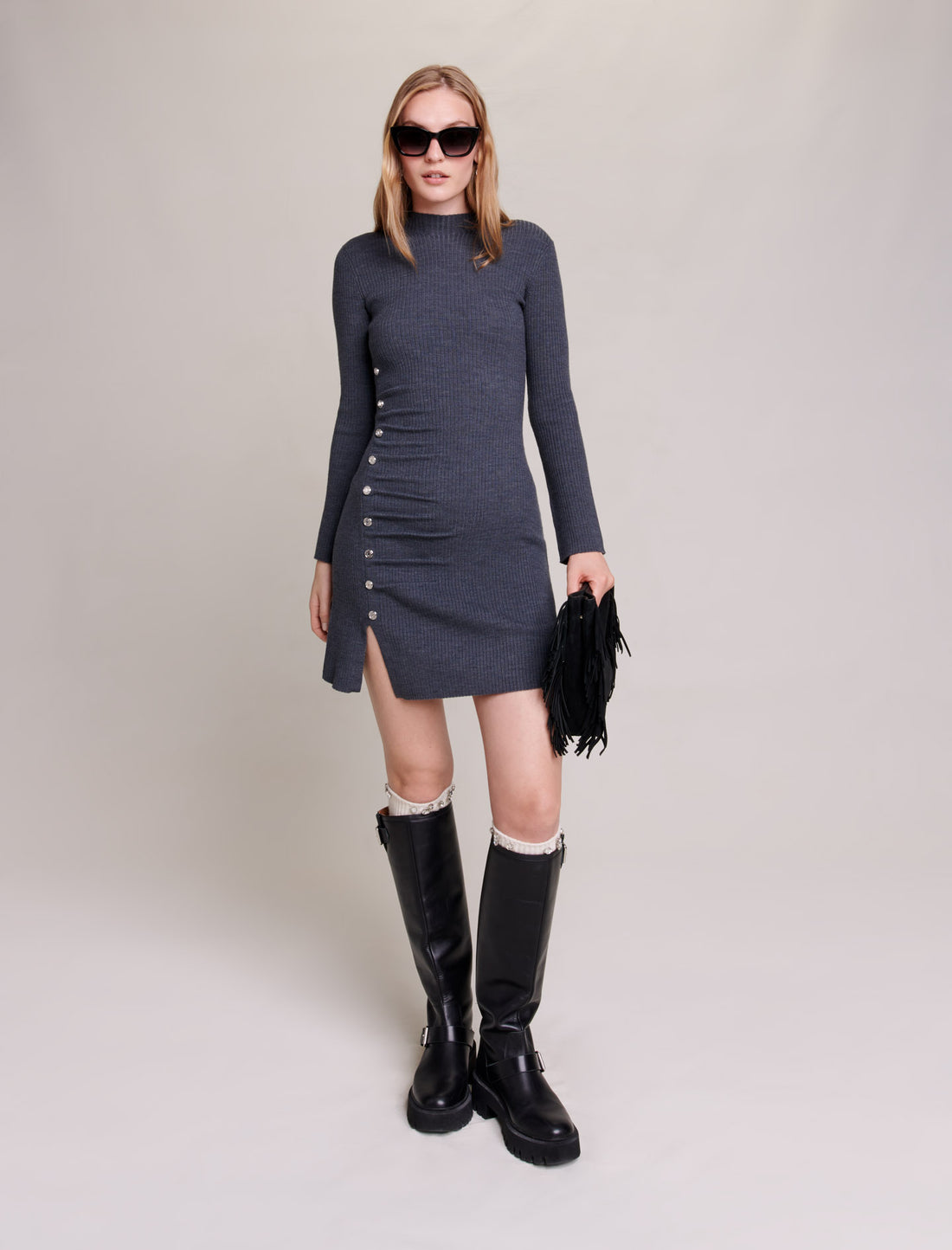 Vestido corto de punto