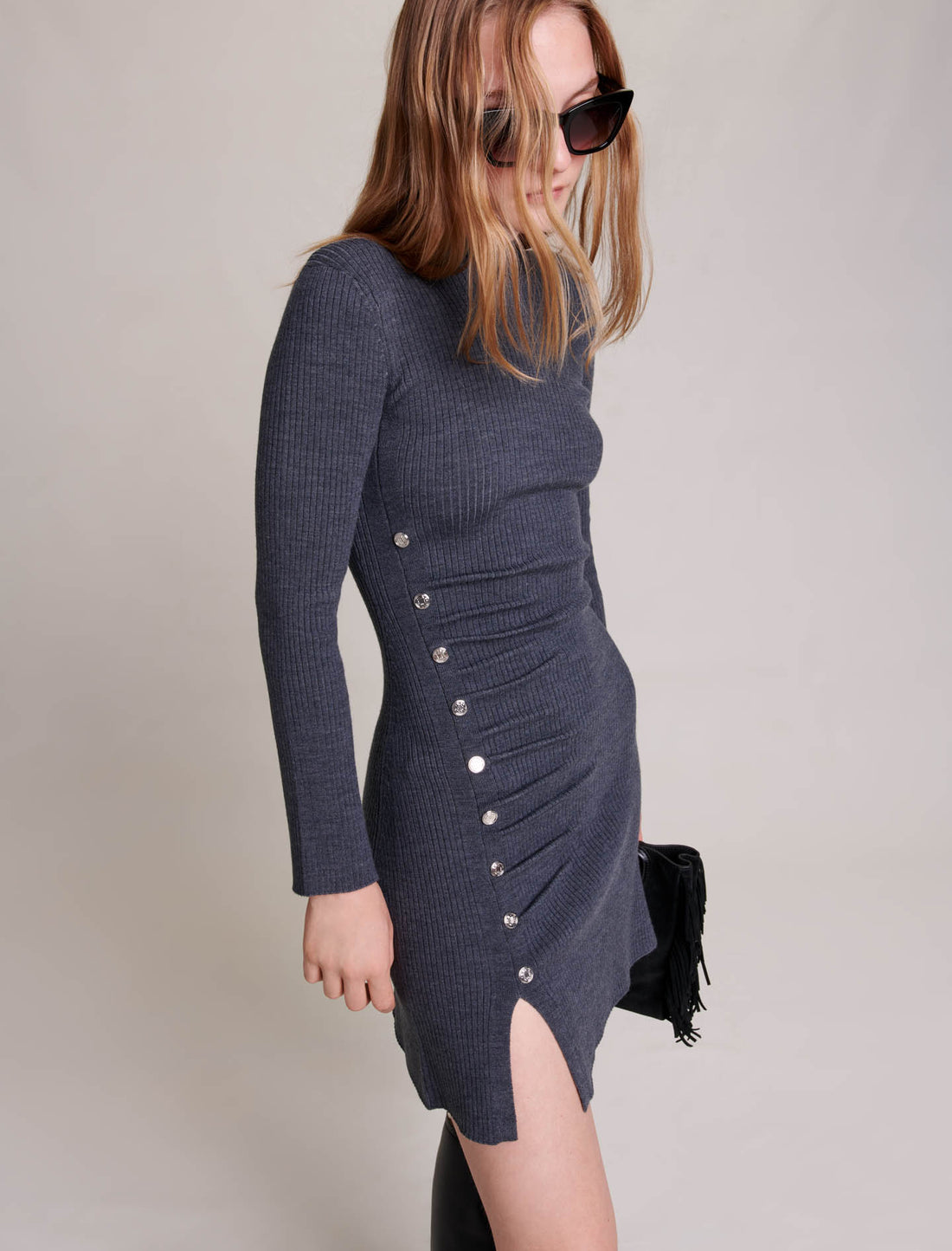 Vestido corto de punto