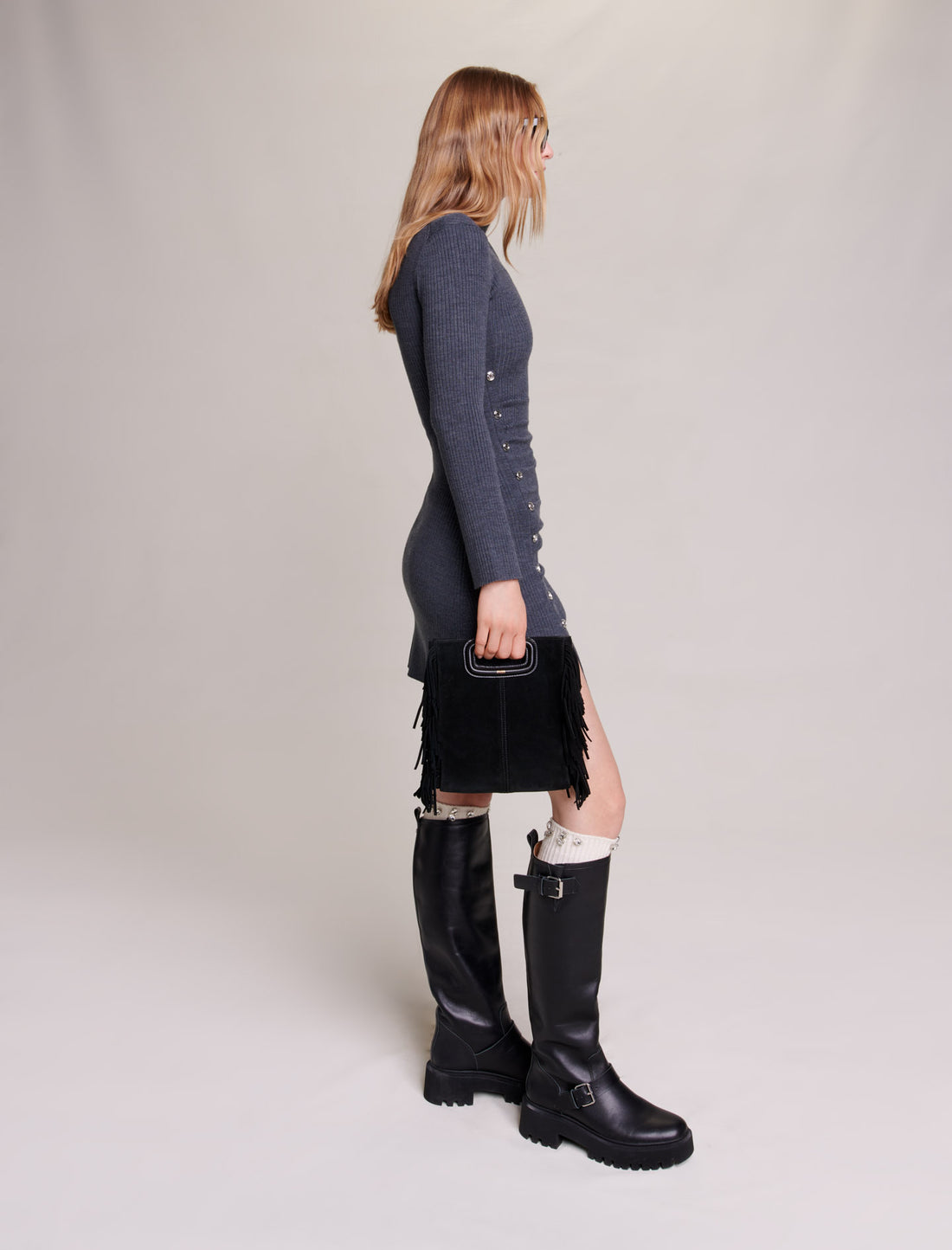 Vestido corto de punto