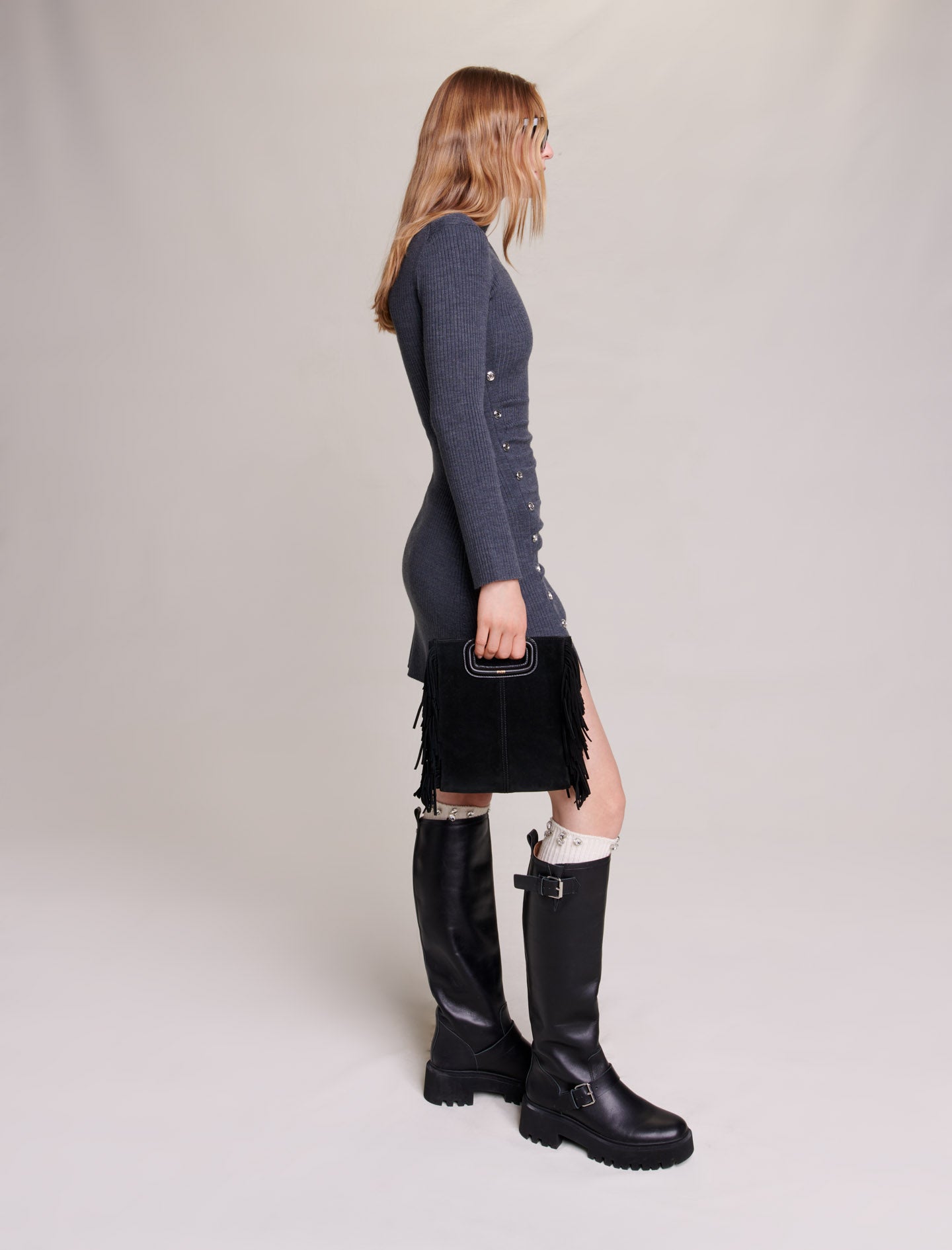Vestido corto de punto