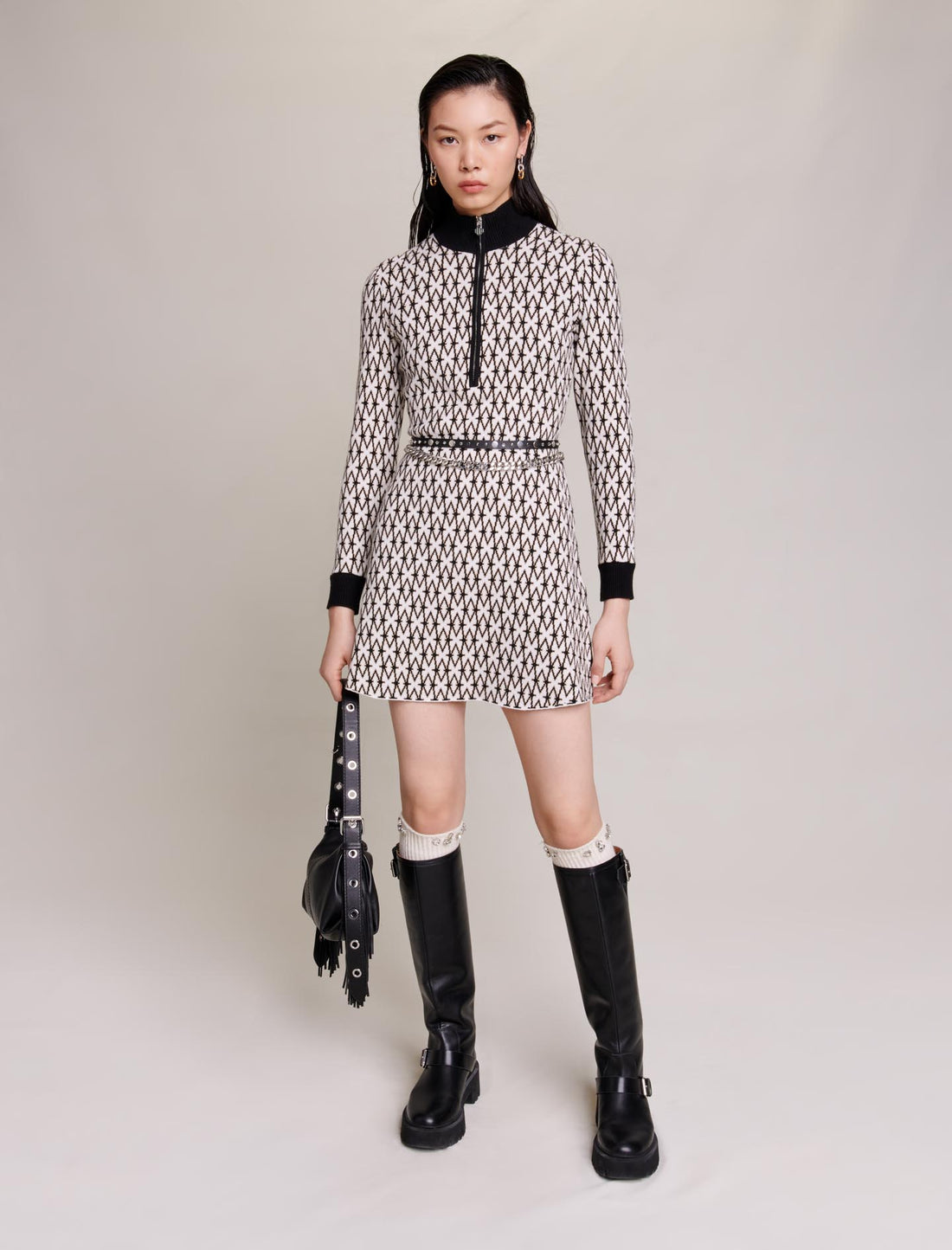 Vestido corto estampado