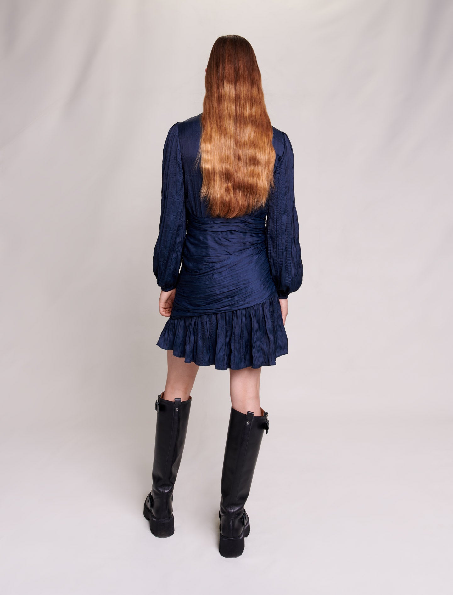 Vestido corto drapeado
