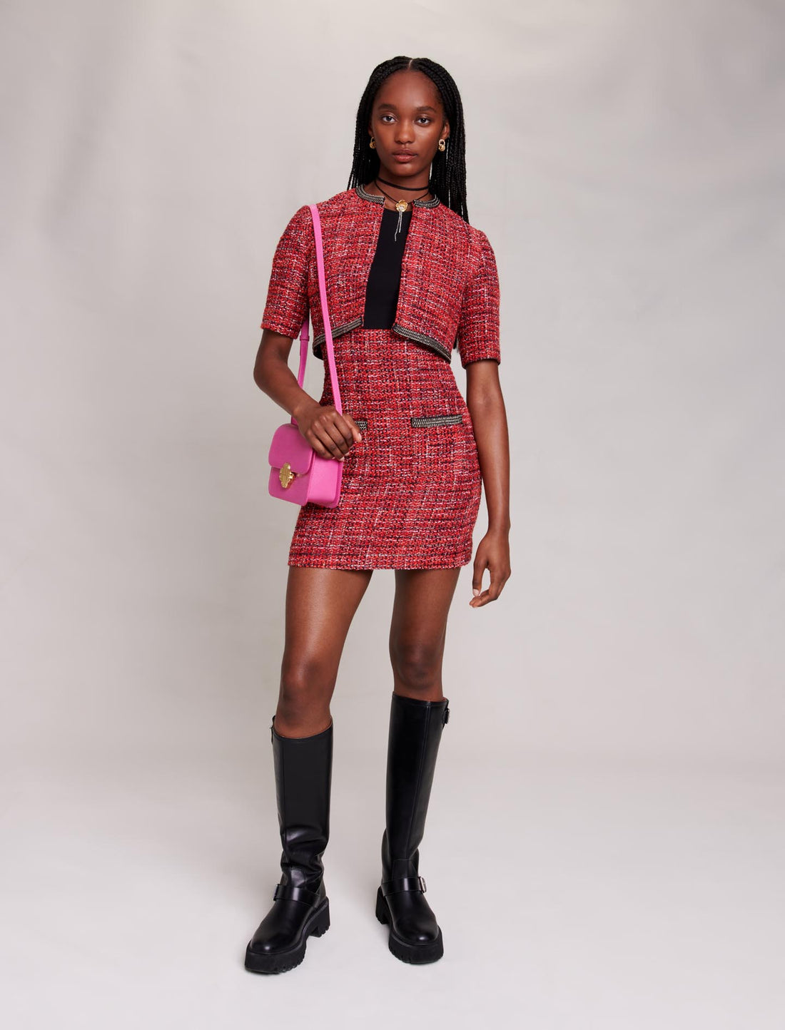Vestido 2 en 1 de tweed