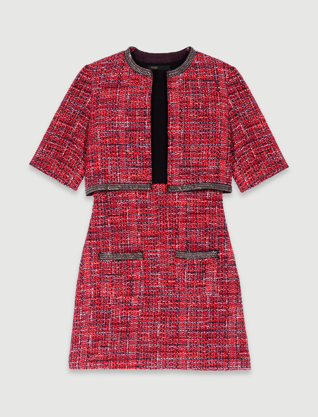 Vestido 2 en 1 de tweed