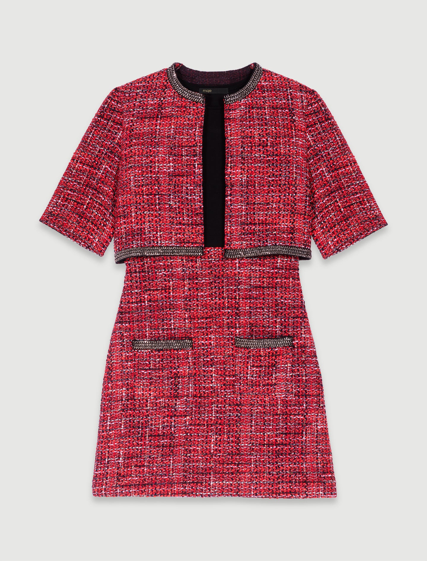 Vestido 2 en 1 de tweed
