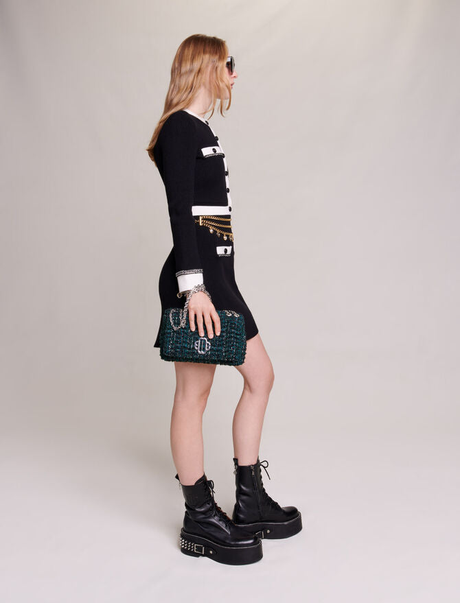Vestido corto de punto